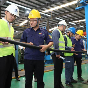 南寧供電局總經(jīng)理蒙恩就服務(wù)實體經(jīng)濟到縱覽線纜集團進行調(diào)研